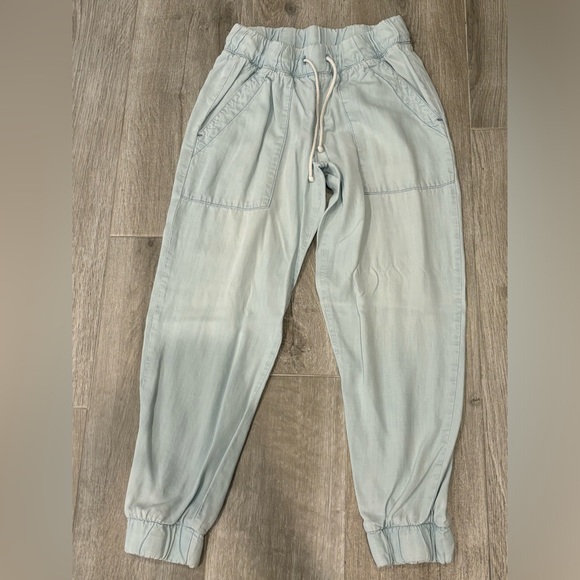 Bella Dahl- draw string joggers with pockets - denim blue wash - size medium - Picture 1 of 4